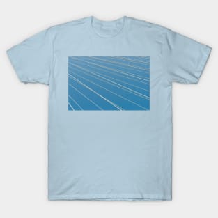 Abstract diagonal white lines T-Shirt